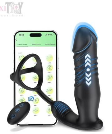 Thrusting Anal Vibrator With Remote