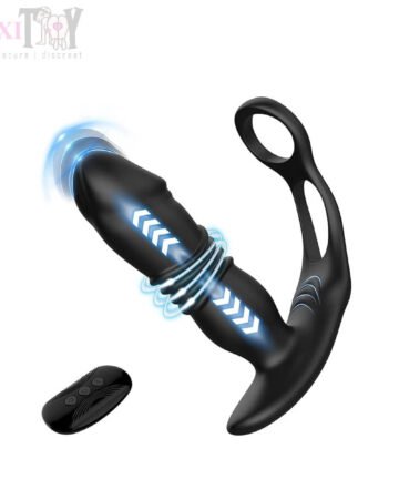 Vibrating Cock Ring Prostate Massager Sex Toy For Men