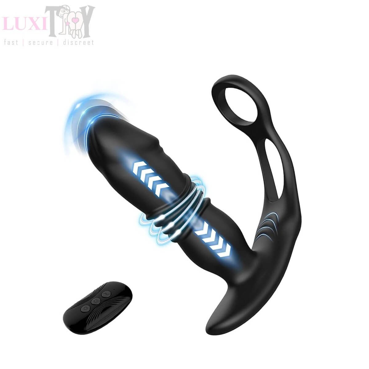 Vibrating Cock Ring Prostate Massager Sex Toy For Men