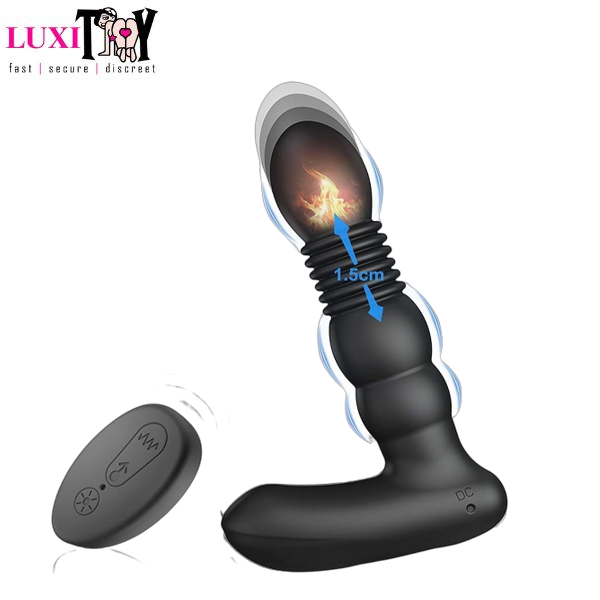 Thrusting Vibrating Prostate Massager Anal Butt Plug in Pakistan