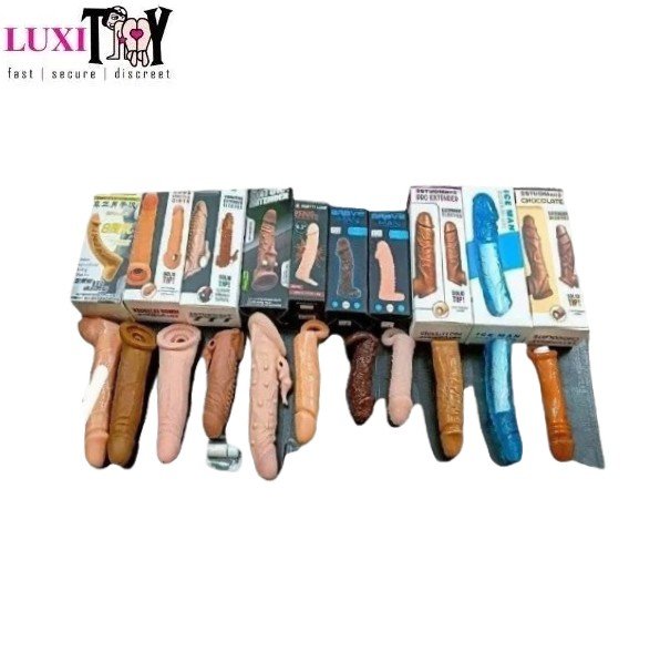 Reusable Jumbo Silicone Dragon Condom Dark Chocolate